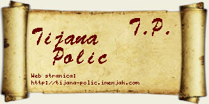 Tijana Polić vizit kartica